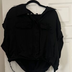 Black Cropped blouse